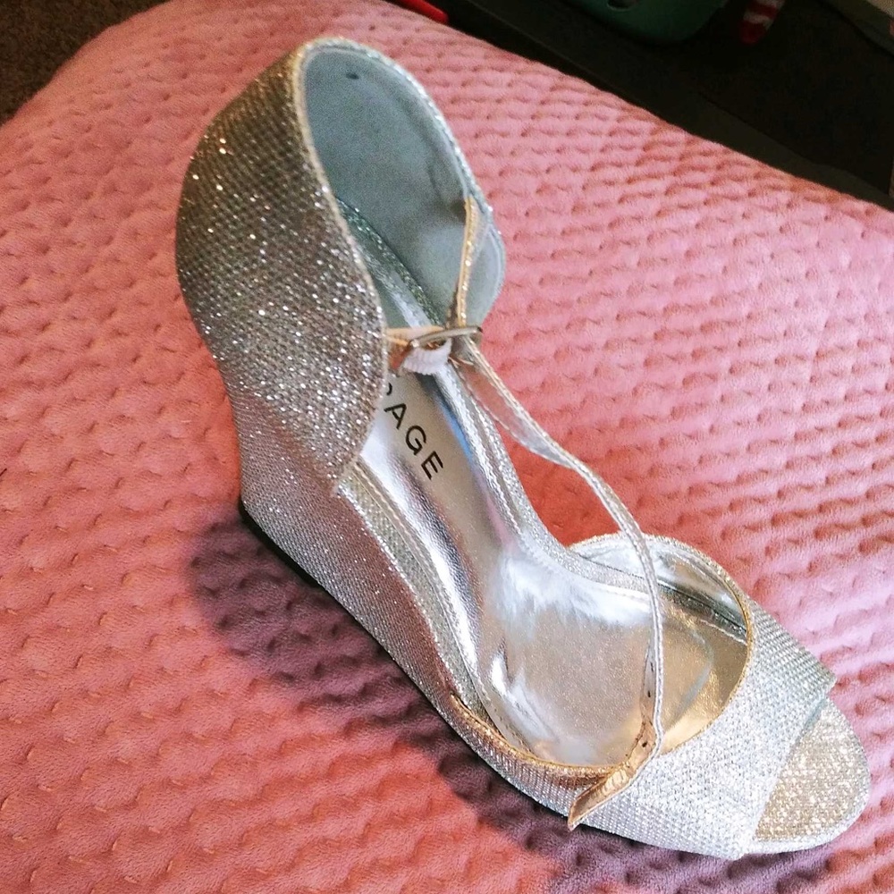 Sparkly platform shoes
